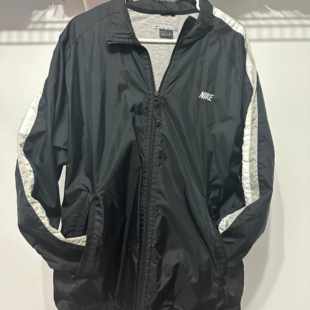 Men's Nike Lightweight Coat Black White Size Medium M